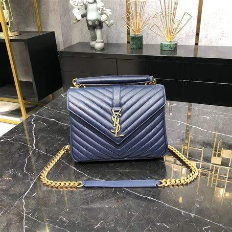 blue ysl bag gold chain|ysl wallet on chain sale.